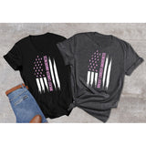 American Flag Breast Cancer Awareness