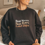 Boat Waves Crewneck Sweatshirt