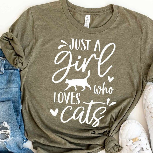 Just a Girl Who Loves Cats Shirt