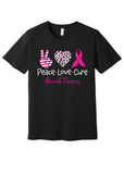 Peace Love Cure Breast Cancer Shirt