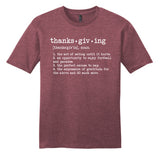 Thanksgiving Definition Shirts